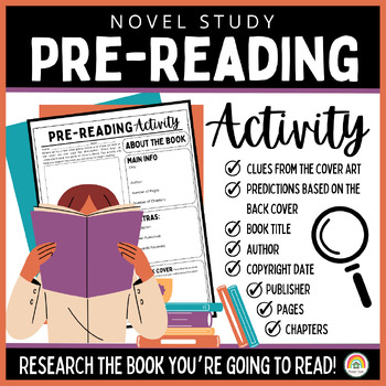 Preview of FREE Pre-Reading Activity for ANY Novel Study (Printable)