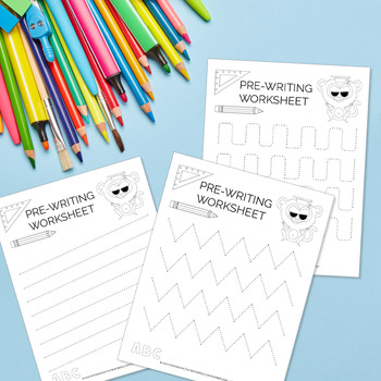 Preview of FREE Pre-Writing Worksheets, Fine Motor Skills, Tracing Practice