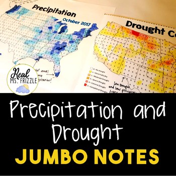FREE! Precipitation and Drought JUMBO Notes and Color-by-Number