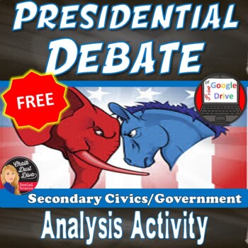 Presidential Debate Analysis Chart Civics Free Tpt