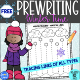 FREE Prewriting Practice and Tracing Lines worksheets | Winter