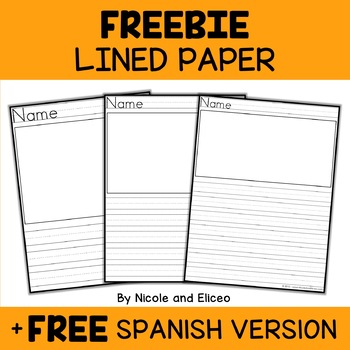free primary lined writing paper by nicole and eliceo tpt