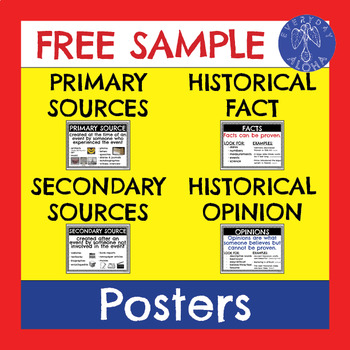 Preview of FREE Primary & Secondary Sources and Historical Fact & Opinion Hawaiian Posters