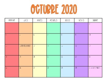 FREE! Printable 2020-21 Academic Calendar SPANISH EDITION / ESPAñOL!