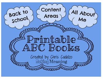 Preview of FREE Printable ABC Book