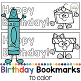 FREE Printable Birthday Bookmarks to Color