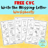 FREE Printable: CVC Write the Missing Letter
