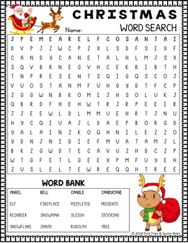 Free Christmas Word Search Printable for Kids and Adults