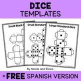 Printable Dice Templates for Math Games + FREE Spanish