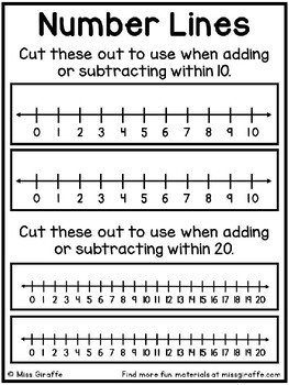 free printable number lines to 20 number lines to 10 and number lines to 5