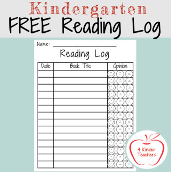 Preview of FREE Printable Reading Log