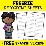 FREE Printable Recording Sheets for Google Classroom Resources