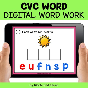 Preview of CVC Digital Word Work for Google Classroom