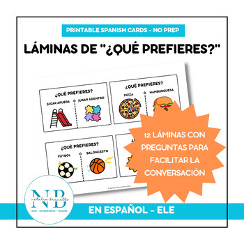 Preview of FREE Printable Spanish Task Cards - GRATIS Láminas imprimibles en Español