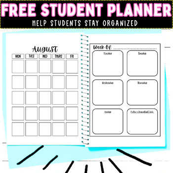 Preview of FREE Printable Student Agenda Planner To Help Students Succeed