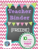 **FREE** Printable Teacher's Binder ~ chalkboard style