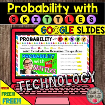 Preview of FREE Probability with Skittles in Google Slides Distance Learning