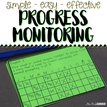 Preview of FREE Progress Monitoring for IEPs and RTI | Data Rings for Special Ed