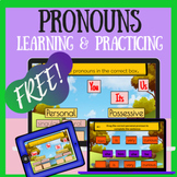 FREE Pronouns learning and practicing BOOM Cards
