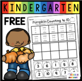 FREE Pumpkin Numbers Worksheet - Fall Printables for Kinde