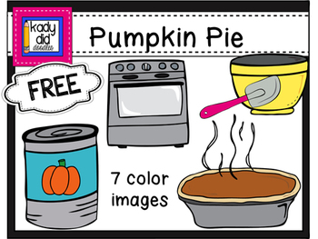 Preview of FREE Pumpkin Pie Clipart {Color Images Only}