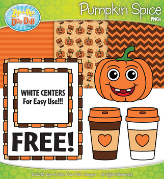 Preview of FREE Pumpkin Spice Latte Clipart & Papers Set {Zip-A-Dee-Doo-Dah Designs}