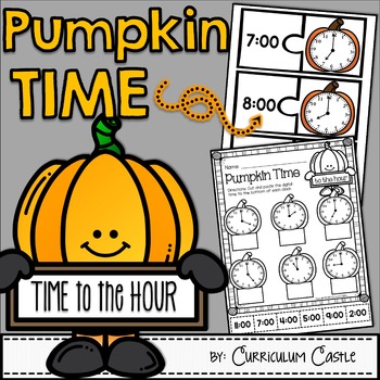 Preview of FREE Pumpkin Time Center: Telling Time to the Hour