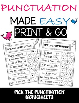 Preview of FREE: Punctuation Made Easy Worksheets