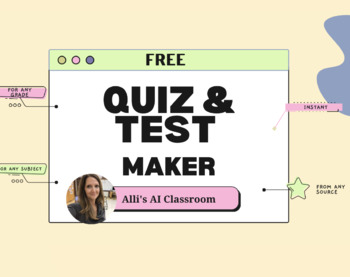 Preview of FREE QUIZ and TEST GENERATOR