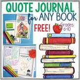 FREE! Quote Journal/Log for ANY Book, Short Story, or Drama