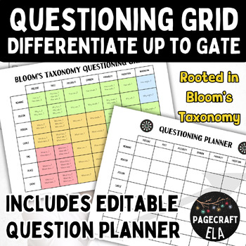Preview of FREE Questioning Grid and Question Planner | GATE | Gifted and Talented