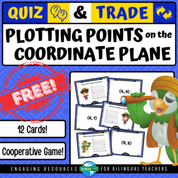 Preview of FREE! Quiz & Trade COORDINATE PLANE Plotting Points - Battleship Style Game