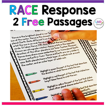 Preview of FREE RACE Strategy Practice, Two Nonfiction Passages , Writing Practice
