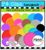FREE  RAINBOW Circle Dots {P4 Clips Triorignals Digital Clipart}