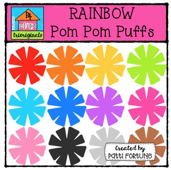 FREE RAINBOW Pom Pom {P4 Triorignals Digital Clipart}