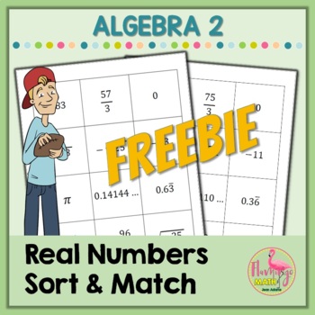 Preview of Real Numbers Sort and Match Activity Freebie