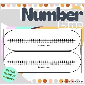 Preview of FREE RESOURCE Number Line 1-30 | For Laminating