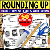 Rounding Up To Nearest Dollar WORKSHEETS for Life Skills S