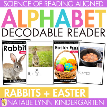 Preview of FREE Rabbits + Easter Alphabet Decodable Readers Science of Reading Decodables