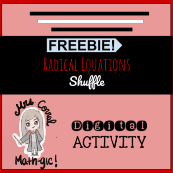 Preview of FREE - Radical Equations Shuffle -- DIGITAL activity & Print/Cut
