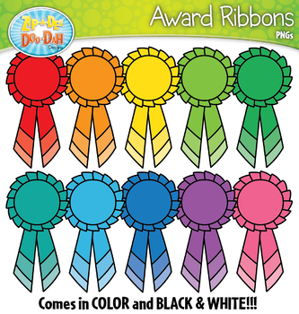 Preview of FREE Rainbow Award Ribbons Clipart {Zip-A-Dee-Doo-Dah Designs}