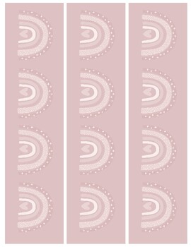 Preview of FREE Rainbow Bulletin Border | Christian | Soft Pink BOHO Valentine's Day