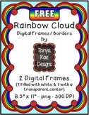 FREE Rainbow Cloud Digital Frames / Borders
