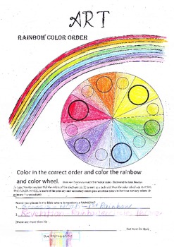 Preview of FREE Rainbow Color & Color Wheel Art Lesson