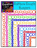 {FREE} Rainbow Doodle Borders {Creative Clips Digital Clipart}