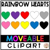 FREE Rainbow Hearts {Moveable Clip Art} -> For Digital/Pap