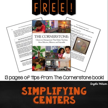 Preview of FREE Simplifying & Re-Thinking Centers: Creating a better system