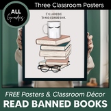 FREE Read Banned Books Classroom Decor Posters