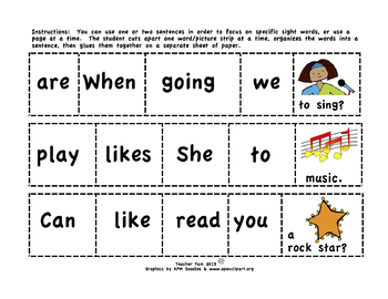 1st grade sight words sentences pdf