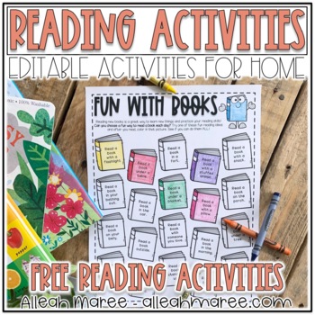Preview of FREE Reading Activities for Home and Distance Learning